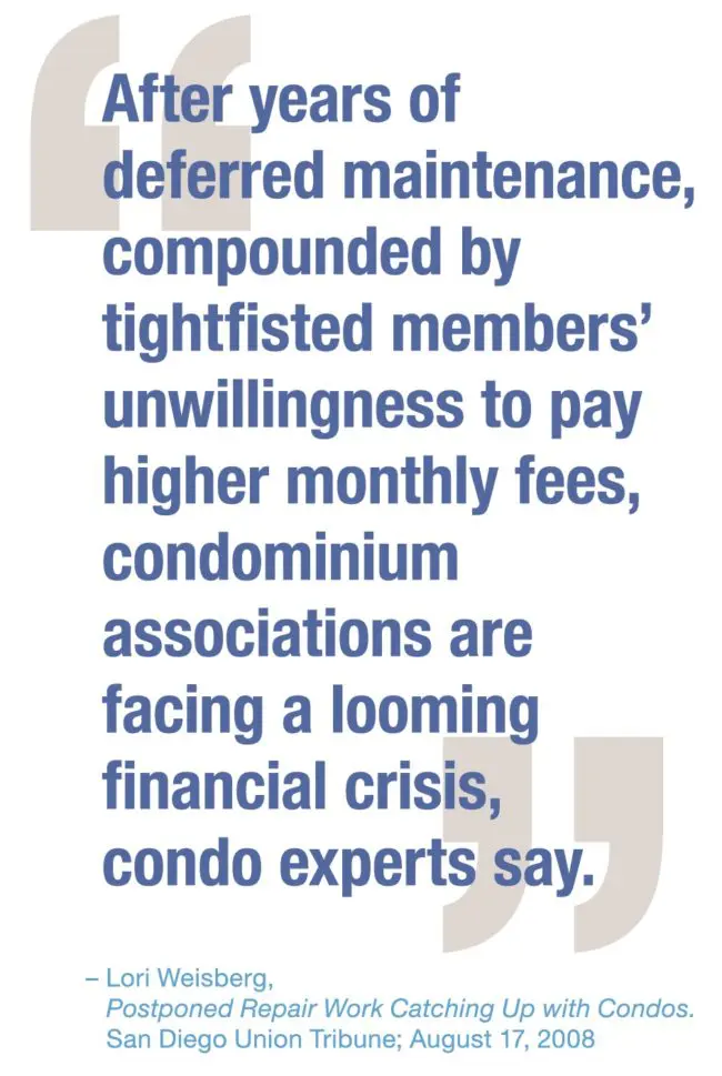 after years of deferred maintenance condominium associations are facing a looming financial crisis