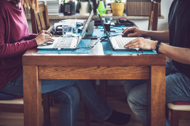 More couples are working together at home during COVID