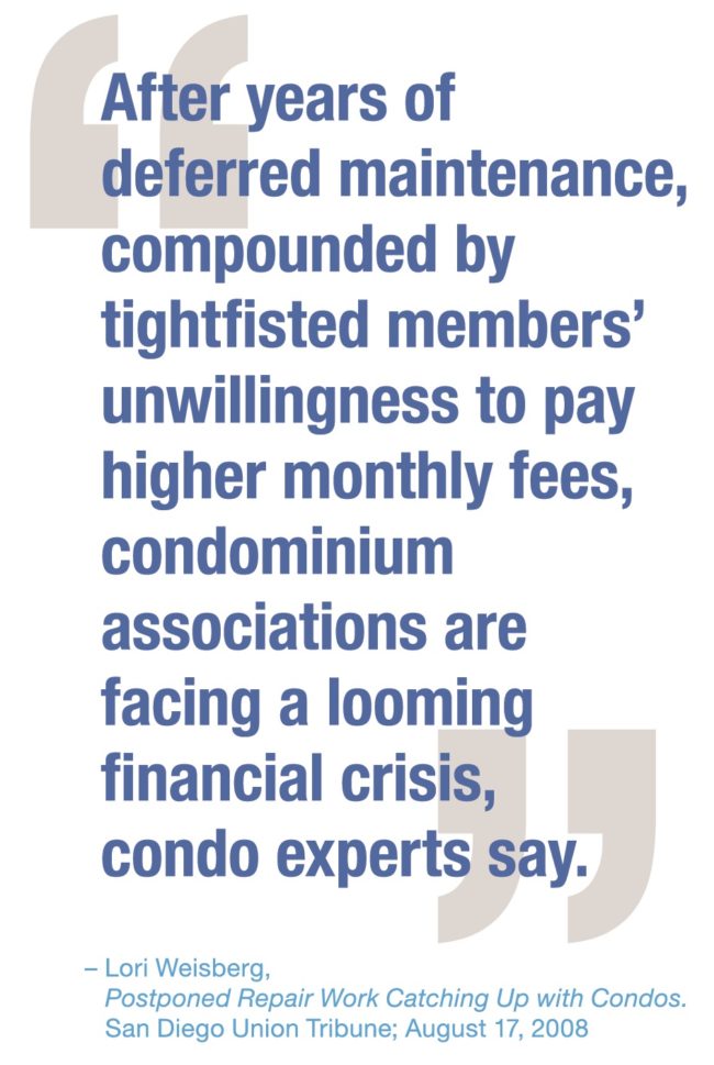 after years of deferred maintenance condominium associations are facing a looming financial crisis